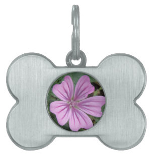 Pretty Purple Wildflower Pet Tag