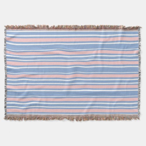 Pretty quartz serenity white striped pattern throw blanket