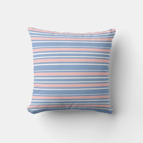 Pretty quartz serenity white striped pattern throw pillow