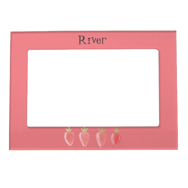 Pretty Quirky Strawberry  Magnetic Frame (Front)