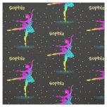 Pretty Rainbow Ballet Dance Theme Personalized Fabric