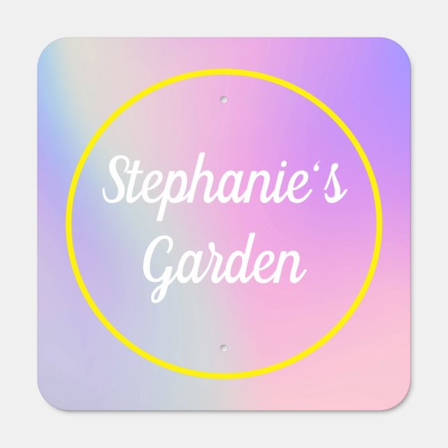 Pretty Rainbow Customized Outdoor Metal Sign (Front)