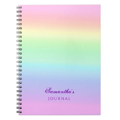 Pretty Rainbow Gradient Journal