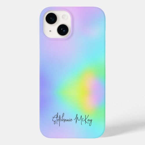 Pretty rainbow gradient personalized Case_Mate iPhone 14 case