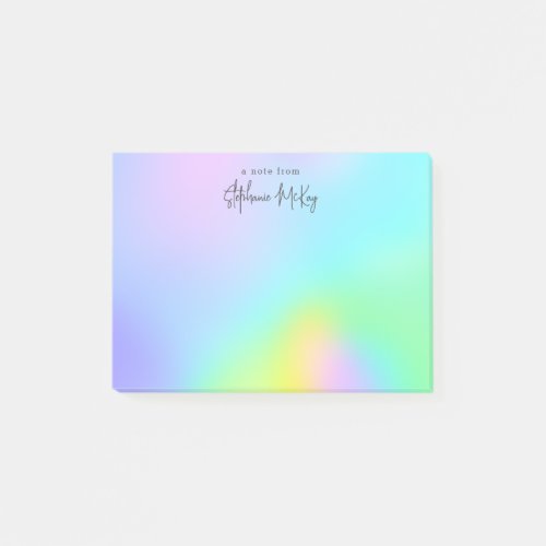Pretty rainbow gradient personalized notes