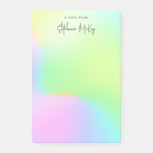 Pretty rainbow gradient personalized post_it notes