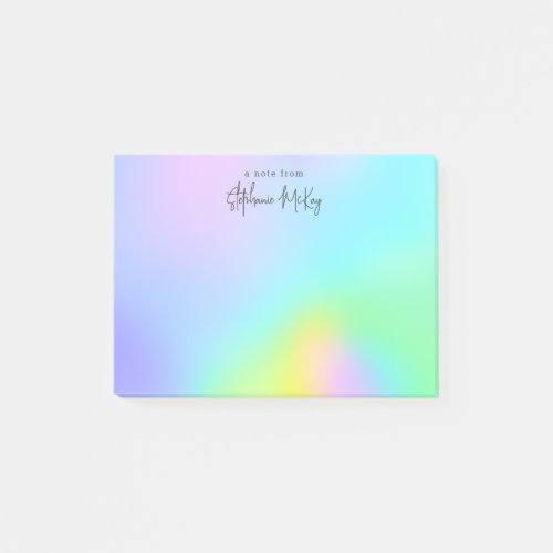 Pretty rainbow gradient personalized post_it notes