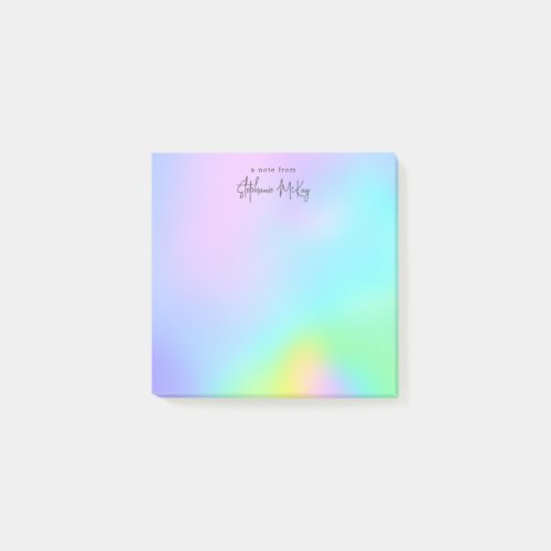 Pretty rainbow gradient personalized post_it notes