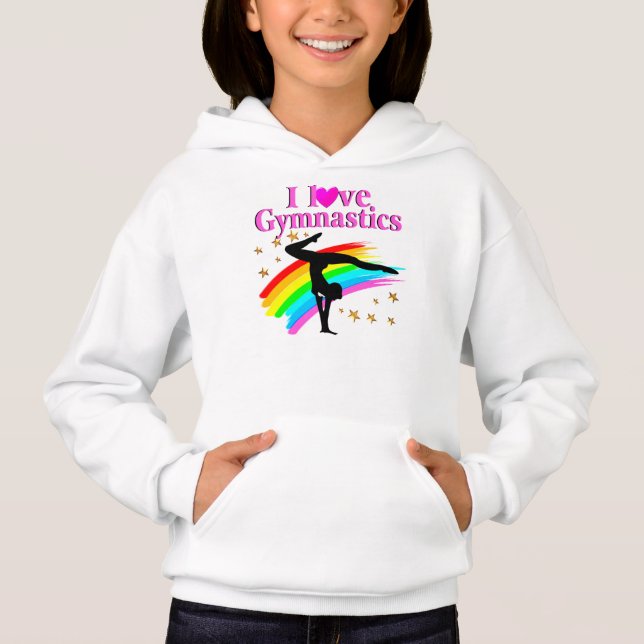 PRETTY RAINBOW GYMNASTICS CHAMPION HOODIE (Front)