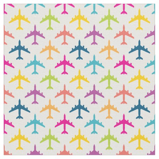 Pretty Rainbow KC-135 Refueling Jet Airplane Fabric