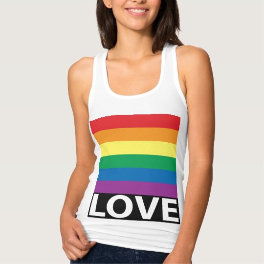 Pretty Rainbow Love Pride Lgbt Celebrate Love Tank Top