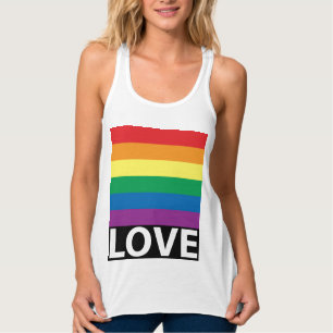 Pretty Rainbow Love, Pride, LGBT, Celebrate Love Tank Top