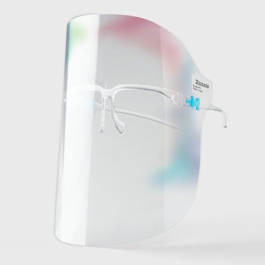 Pretty Rainbow Ombre Face Shield (Front Left)