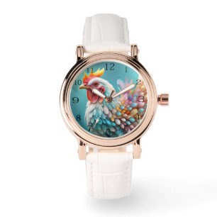 Pretty Rainbow Pastel Colored Chicken, Watch