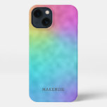 Pretty Rainbow Personalized Abstract Pattern Iphone 13 Case at Zazzle