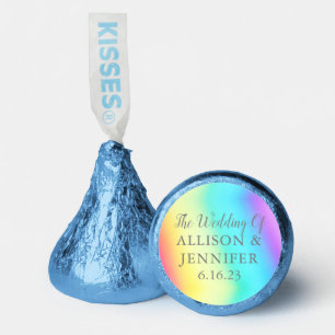 Pretty Rainbow Personalized LGBTQ Wedding Hershey®'s Kisses®