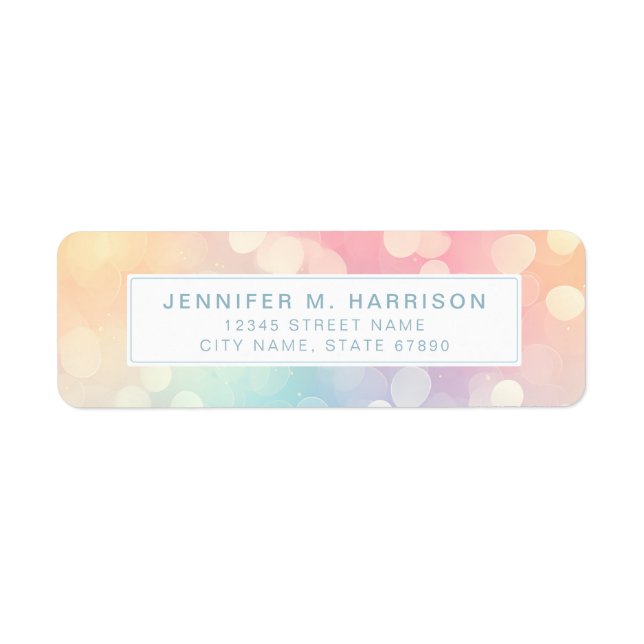 Pretty Rainbow Return Address Labels (Front)