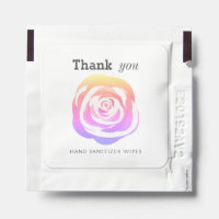 Pretty Rainbow Rose Thank You Hand Sanitizer Packet