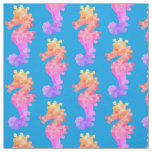 Pretty Rainbow Seahorse Fabric