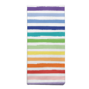 Pretty Rainbow Stripe Pattern Kitchen Cloth Napkin
