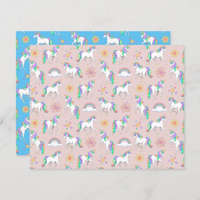 Pretty Rainbow Unicorns (Front/Back)