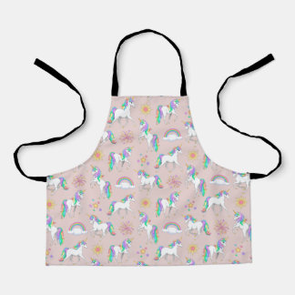 Pretty Rainbow Unicorns Apron