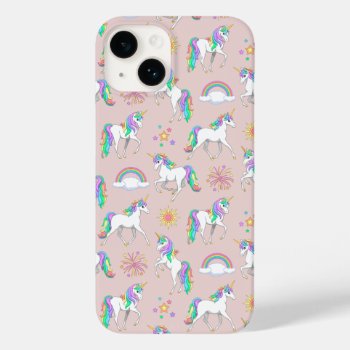 Pretty Rainbow Unicorns Case-mate Iphone 14 Case by Fun_Forest at Zazzle
