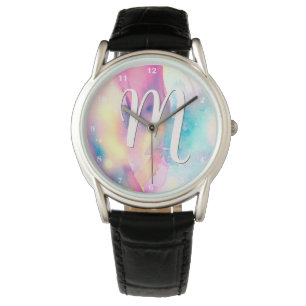 Pretty Rainbow Watercolor Abstract Painting Color Watch