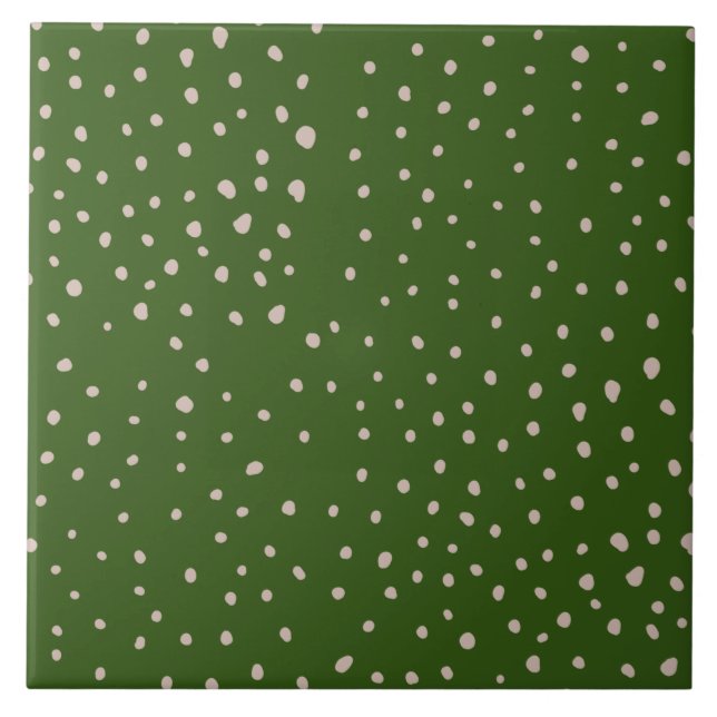 Pretty random Polka dot pattern Tile (Front)