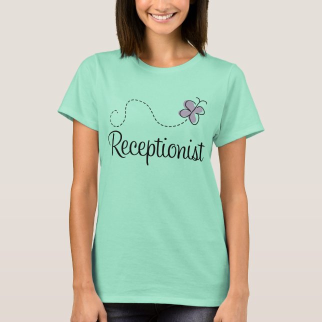 Pretty Receptionist T-shirt (Front)