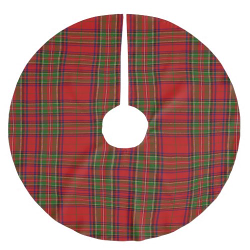 Pretty Red and Green Tartan Plaid   Brushed Polyester Tree Skirt
