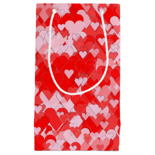 Pretty Red and Pink Hearts Small Gift Bag