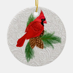 Pretty Red Bird Ornament