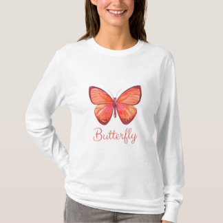 Pretty Red Butterfly T-Shirt
