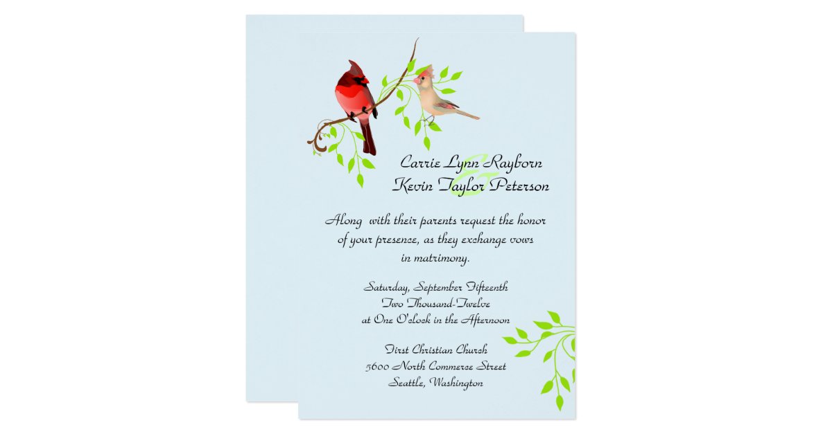 Cardinal Wedding Invitations 3