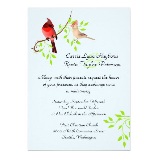 Cardinal Wedding Invitations 1