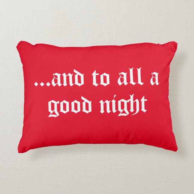 Pretty red Christmas accent pillow (Front)