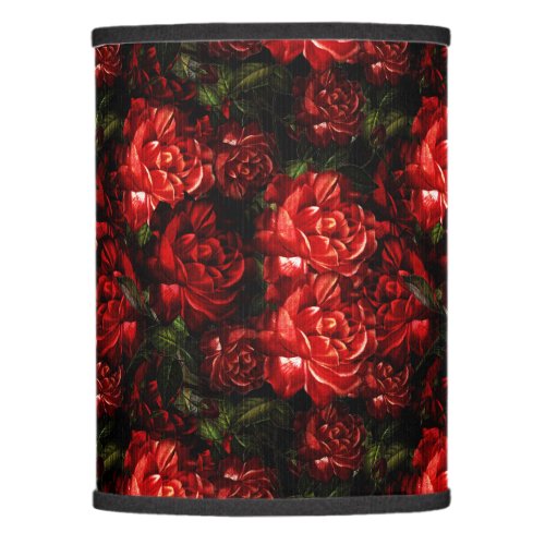 Pretty Red Flowers  Greenery Lamp Shade