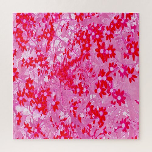 Pretty Red Flowers Jigsaw Puzzle