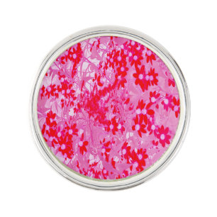 Pretty Red Flowers Lapel Pin