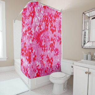 Pretty Red Flowers Shower Curtain