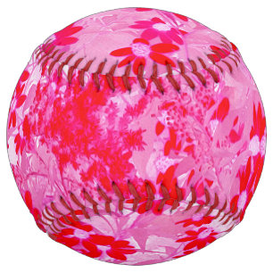 Pretty Red Flowers Softball