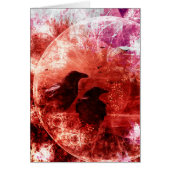 Pretty Red Grunge Raven Fantasy Design (Front)