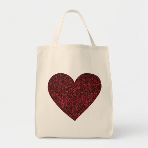 Pretty Red Heart Tote Bag