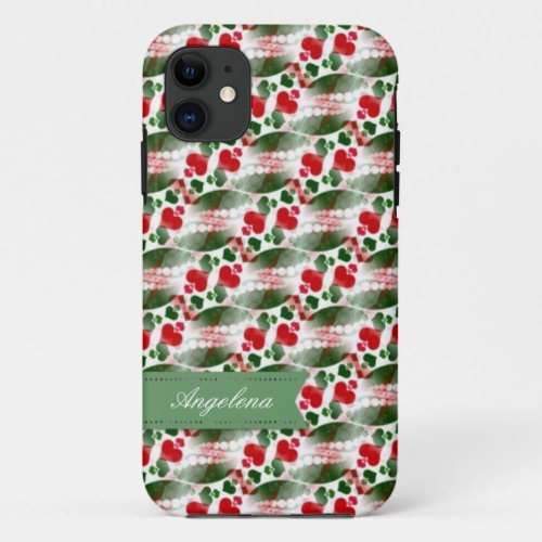 Pretty Red Love Hearts Pattern iPhone 5 Case