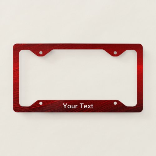 Pretty Red Metallic Graphic License Plate Frame