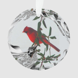 Pretty Red Northern Cardinal Ornament