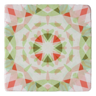 Pretty Red Pink Green Star Fun Boho Dopamine Decor Trivet