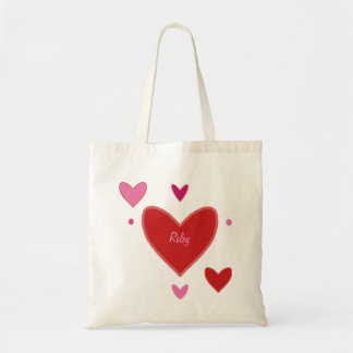 Pretty Red & Pink Hearts Valentine’s Day  Tote Bag