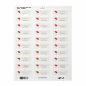 Pretty Red Poppies floral address label (Full Sheet)
